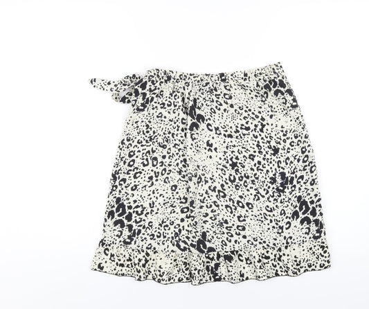 Nasty Gal Womens Ivory Geometric Polyester A-Line Skirt Size 30 in