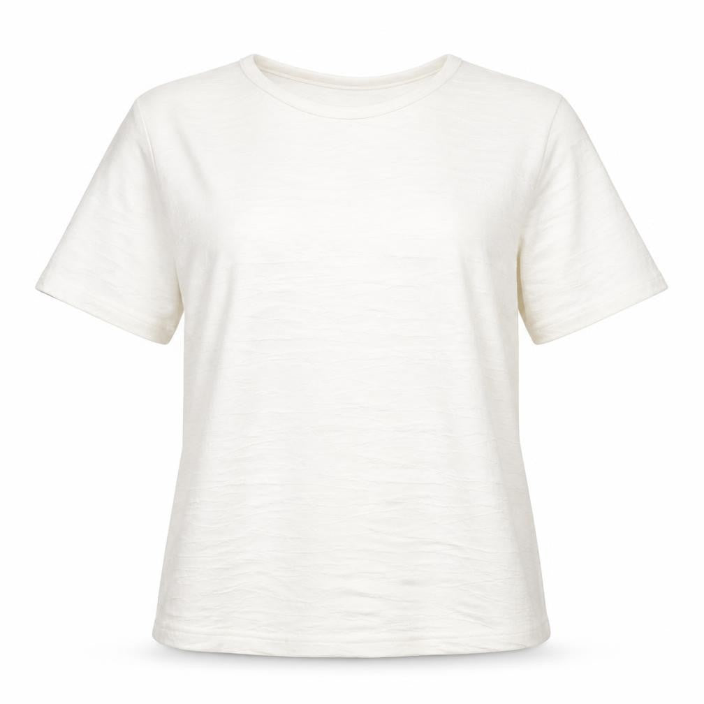 Womens UK Size M EWM Ivory Basic T-Shirt