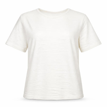 Womens UK Size M EWM Ivory Basic T-Shirt