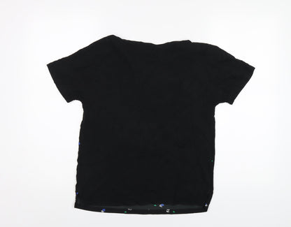 Womens UK Size 8 Marks and Spencer Black Basic T-Shirt