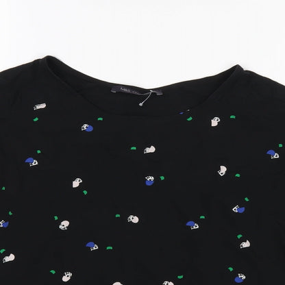 Womens UK Size 8 Marks and Spencer Black Basic T-Shirt