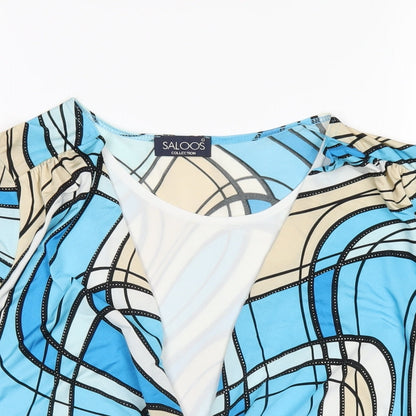 Womens UK Size M Saloos Blue Basic T-Shirt