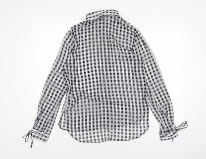 Womens UK Size 12 NEXT Grey Basic Button-Up