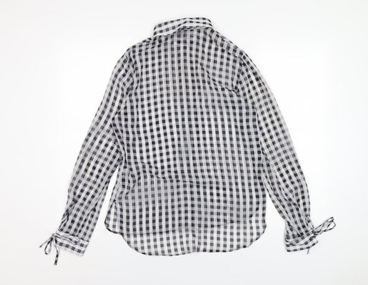 Womens UK Size 12 NEXT Grey Basic Button-Up