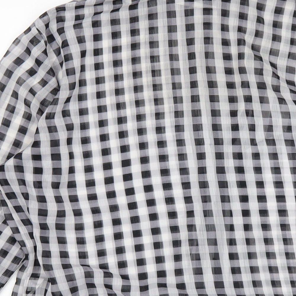 Womens UK Size 12 NEXT Grey Basic Button-Up