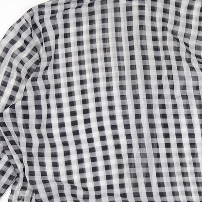 Womens UK Size 12 NEXT Grey Basic Button-Up
