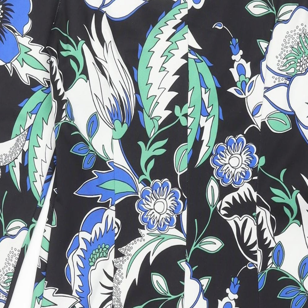 Autograph Womens Multicoloured Geometric Polyester Pencil Dress Size 12 Round Neck Zip - Floral Print