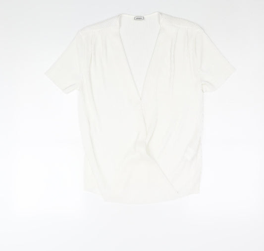 Womens UK Size M Pimkie White Basic Blouse