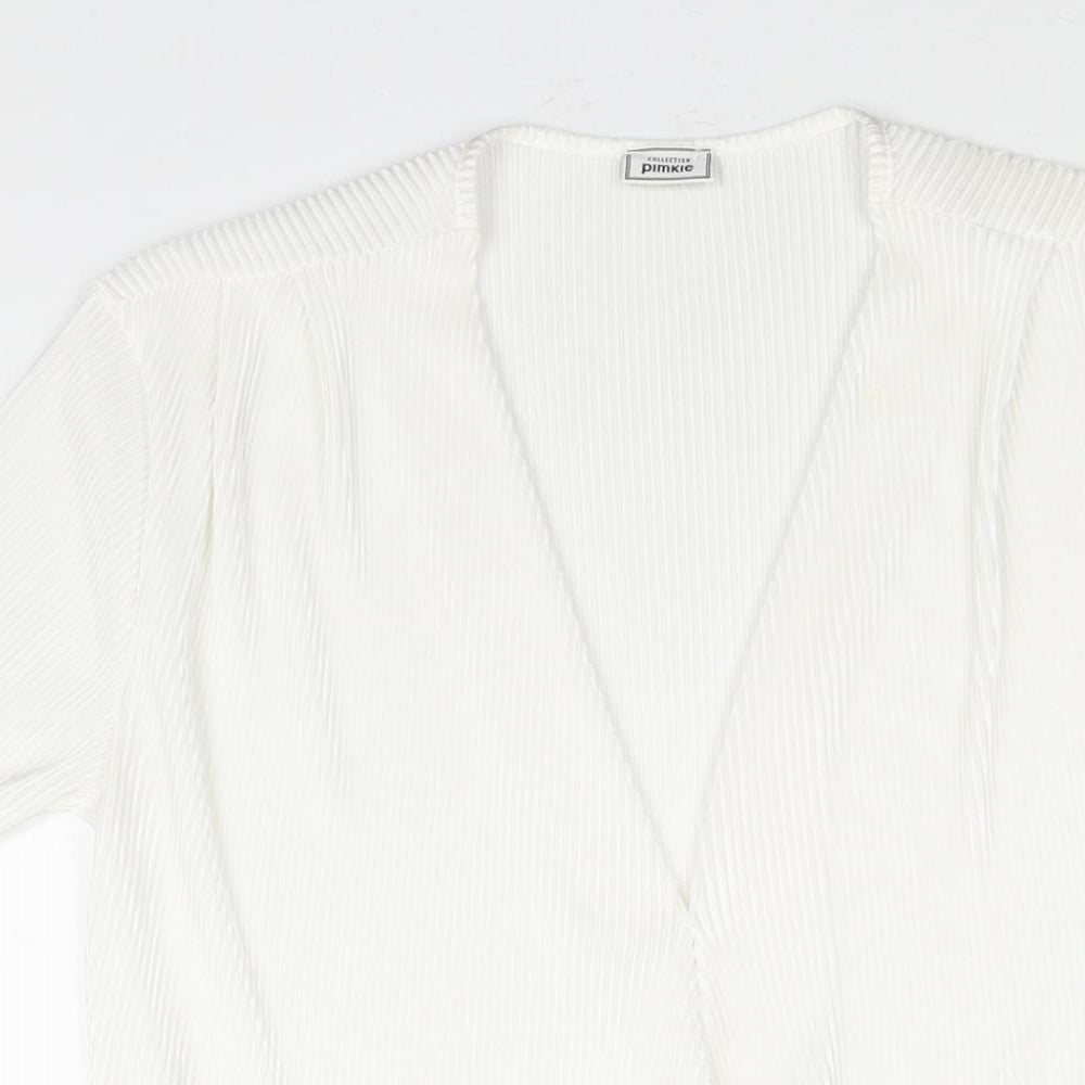 Womens UK Size M Pimkie White Basic Blouse