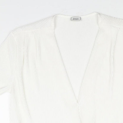 Womens UK Size M Pimkie White Basic Blouse