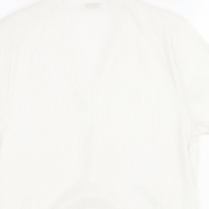 Womens UK Size M Pimkie White Basic Blouse