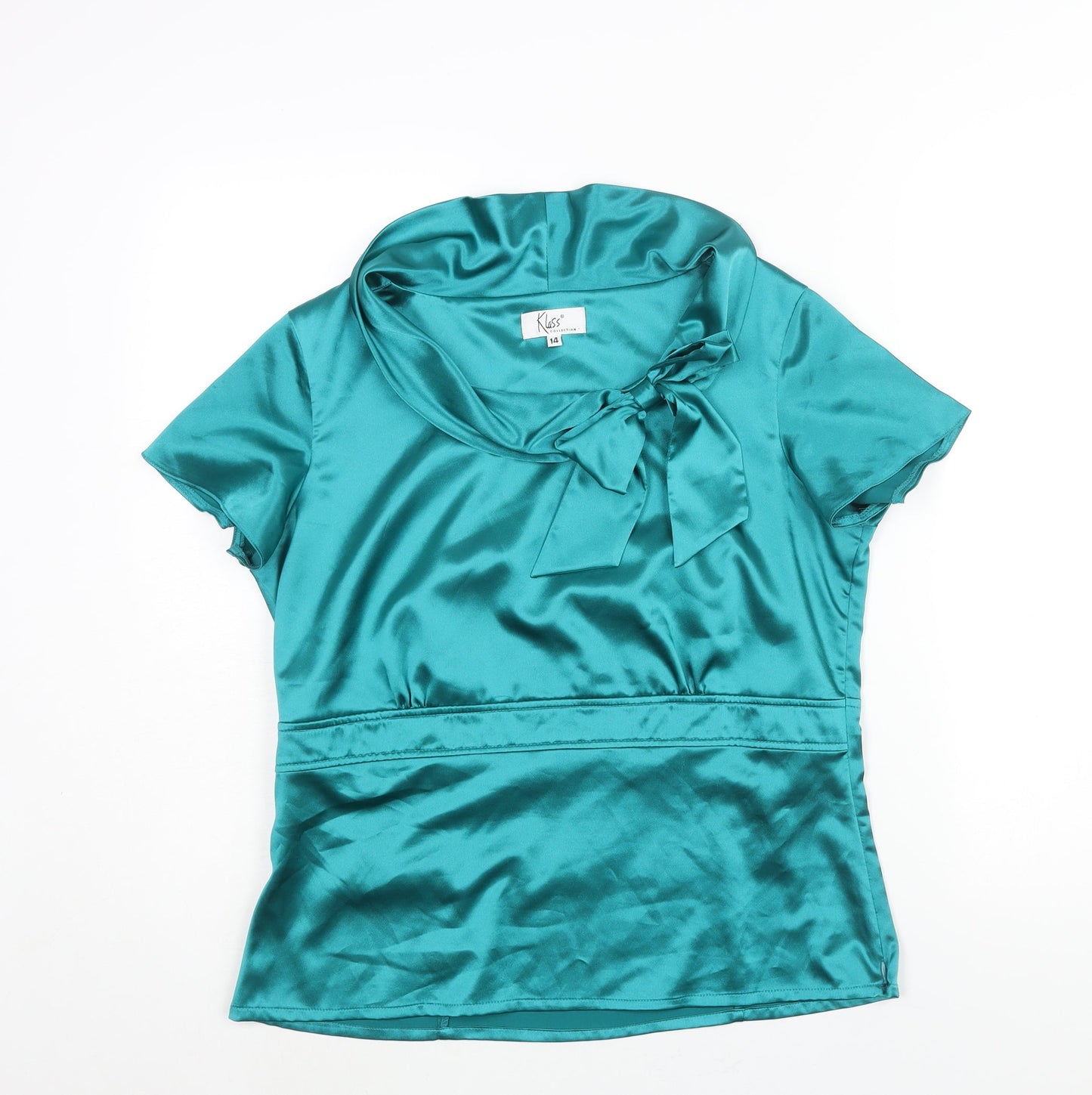 Womens UK Size 14 Klass Blue Basic Blouse