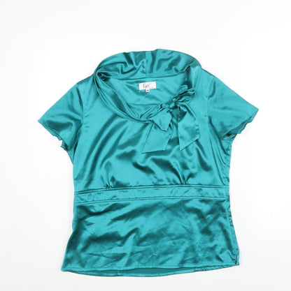 Womens UK Size 14 Klass Blue Basic Blouse