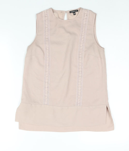 Womens UK Size 8 Warehouse Pink Camisole Blouse