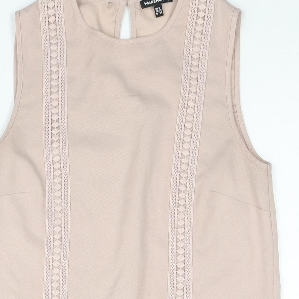 Womens UK Size 8 Warehouse Pink Camisole Blouse