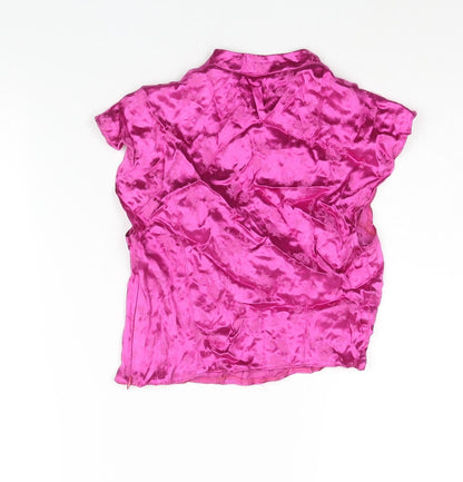 Womens UK Size 6 ASOS Pink Cropped Blouse