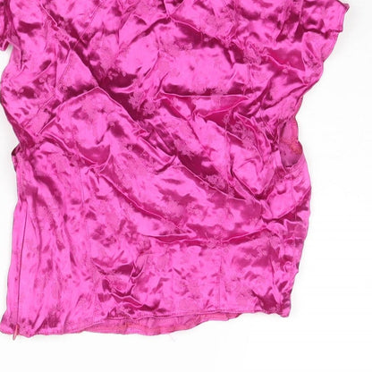 Womens UK Size 6 ASOS Pink Cropped Blouse
