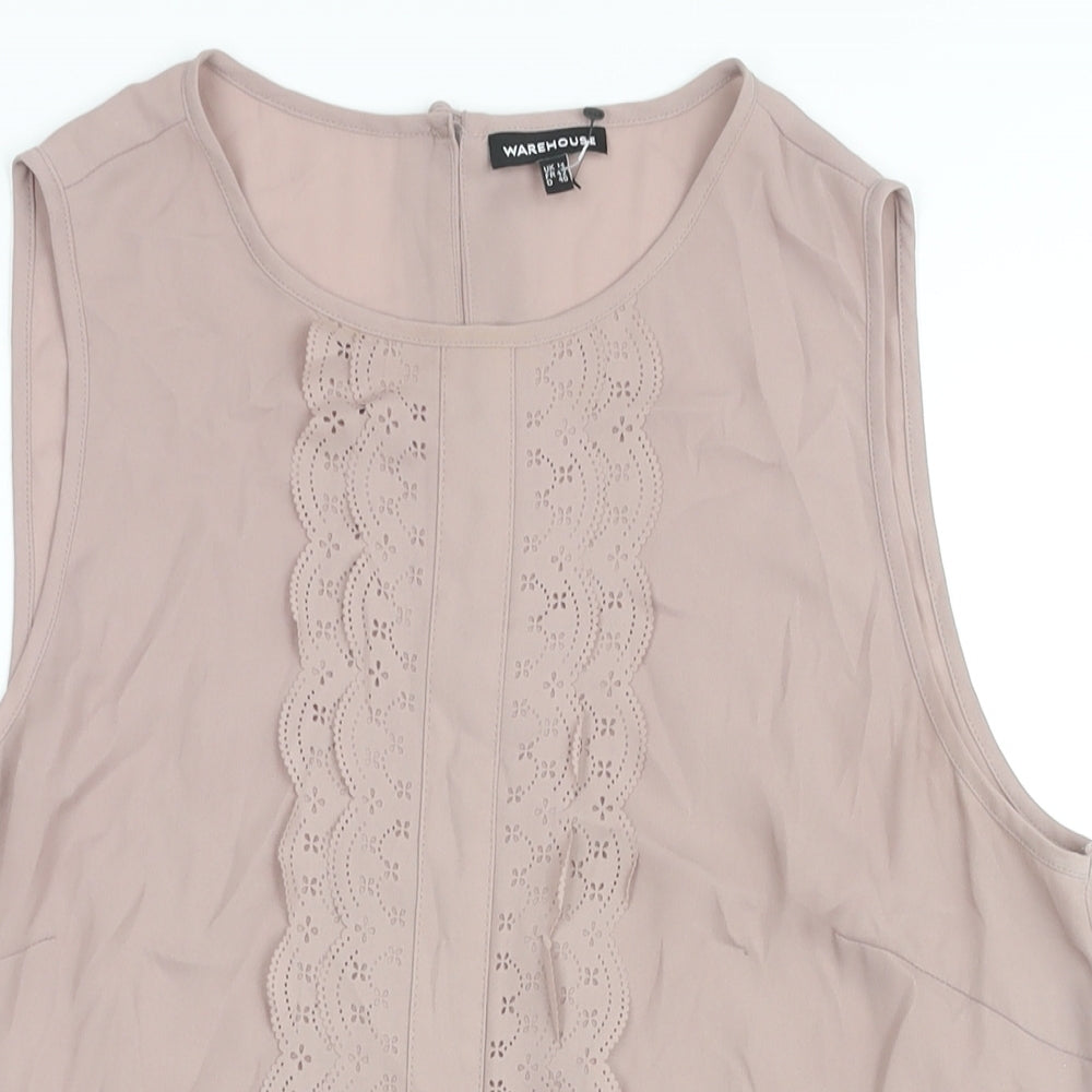 Womens UK Size 14 Warehouse Purple Camisole Blouse