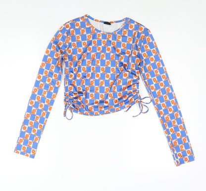 Womens UK Size XS Urban Outfitters Multicoloured Cropped Blouse