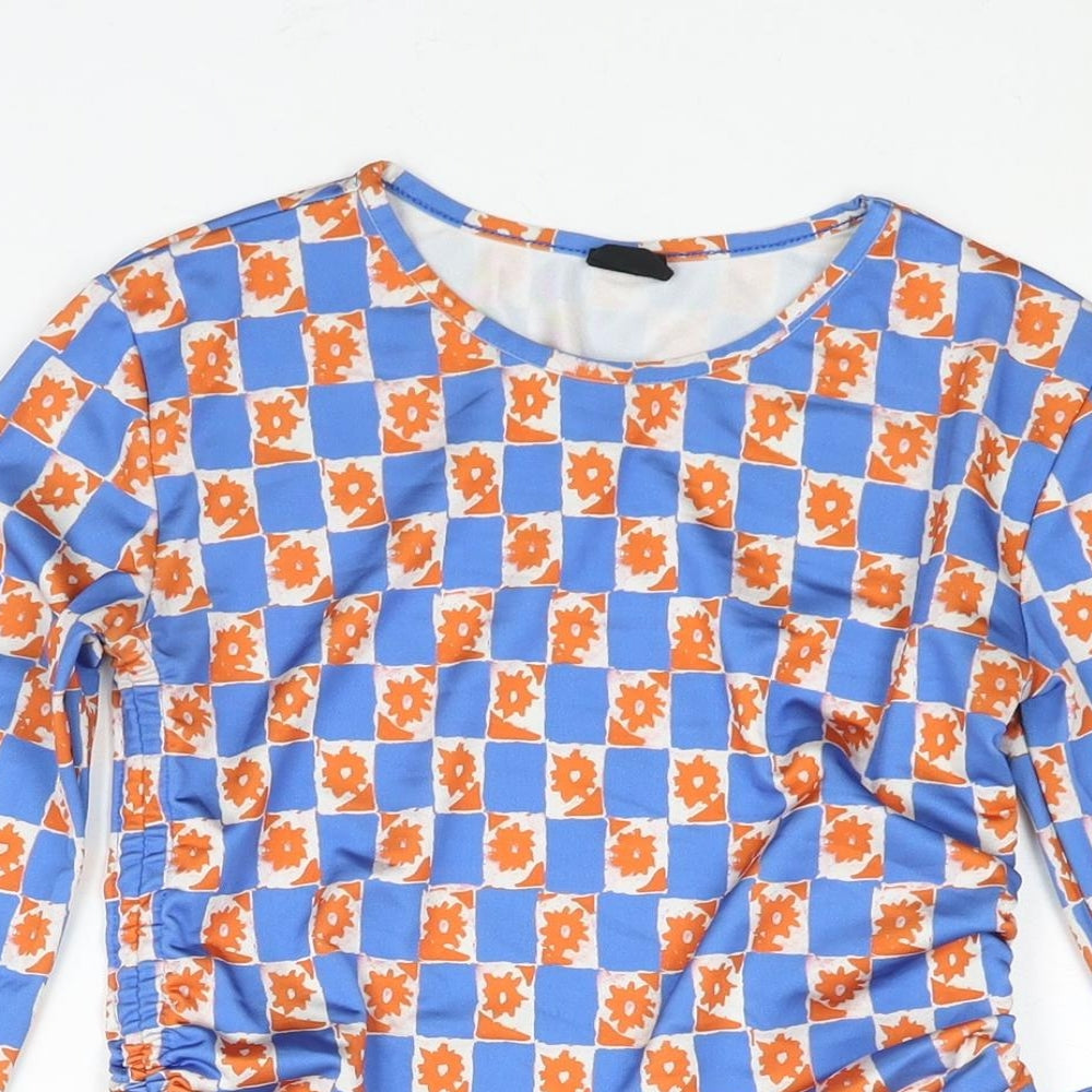 Womens UK Size XS Urban Outfitters Multicoloured Cropped Blouse