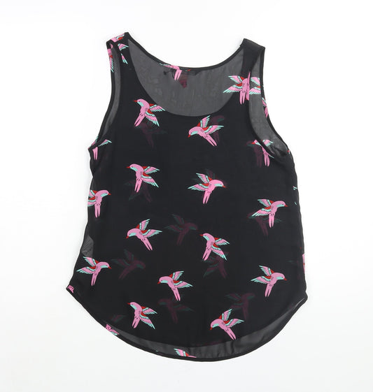 Womens UK Size 8 Miso Black Camisole Blouse