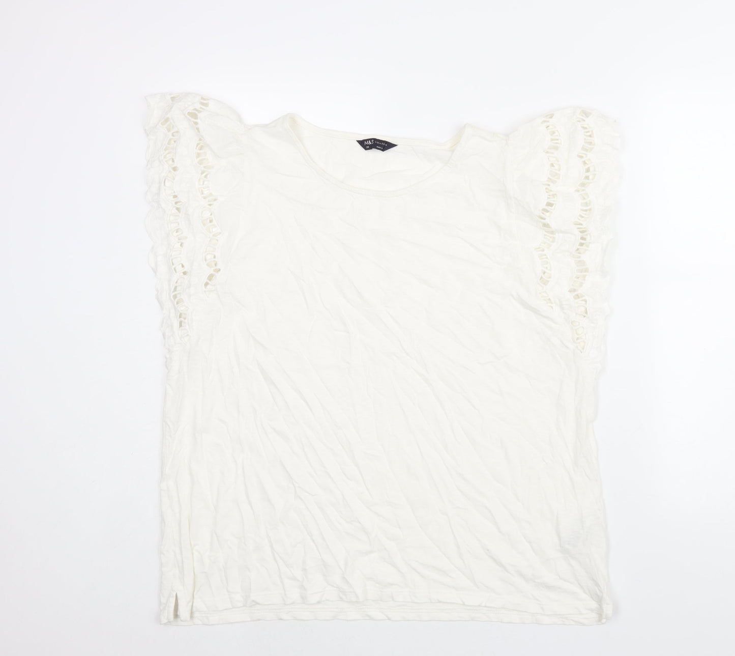 Womens UK Size 20 Marks and Spencer White Basic Blouse