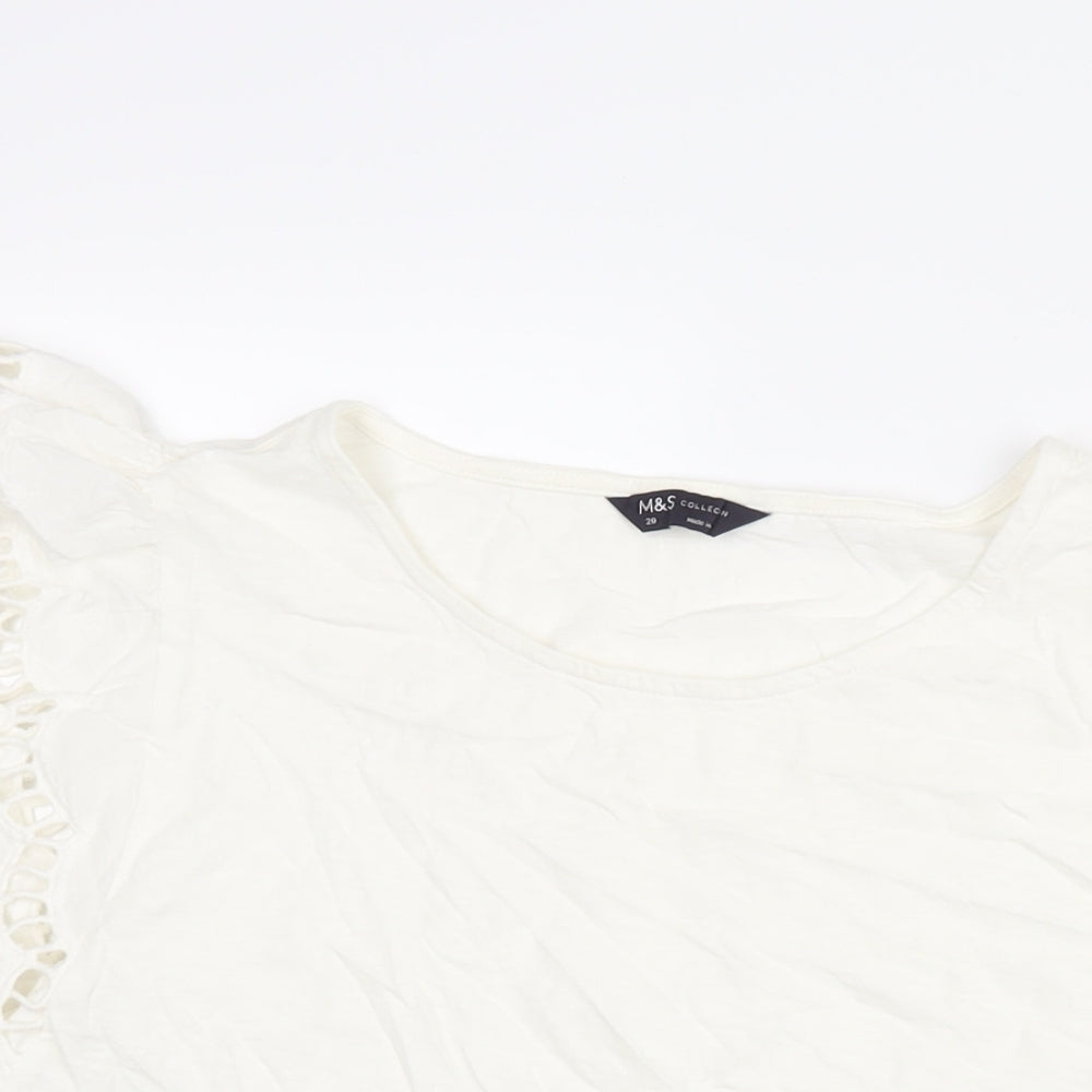 Womens UK Size 20 Marks and Spencer White Basic Blouse