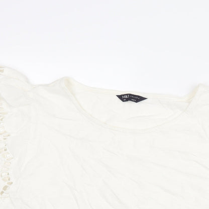 Womens UK Size 20 Marks and Spencer White Basic Blouse