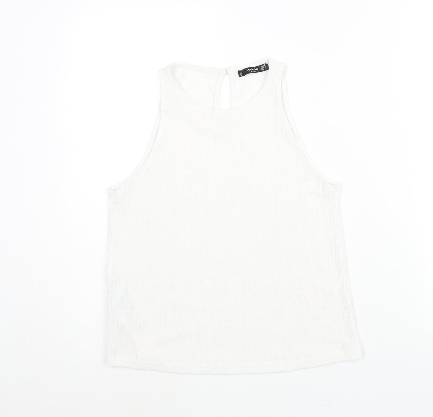 Womens UK Size S Mango White Camisole Blouse
