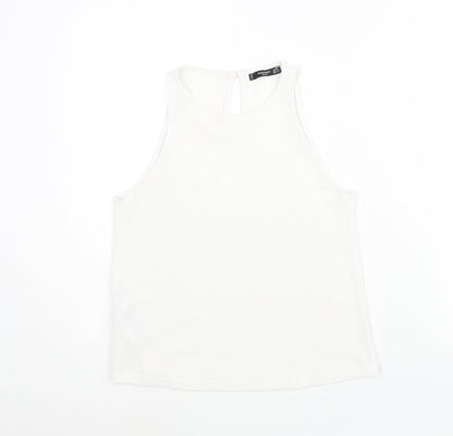 Womens UK Size S Mango White Camisole Blouse