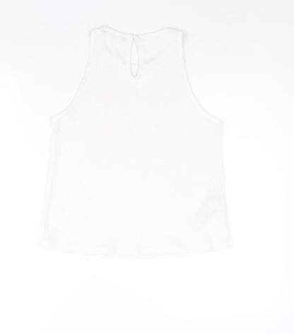 Womens UK Size S Mango White Camisole Blouse