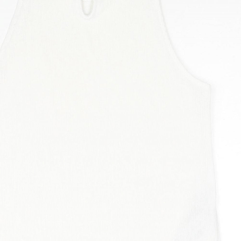 Womens UK Size S Mango White Camisole Blouse
