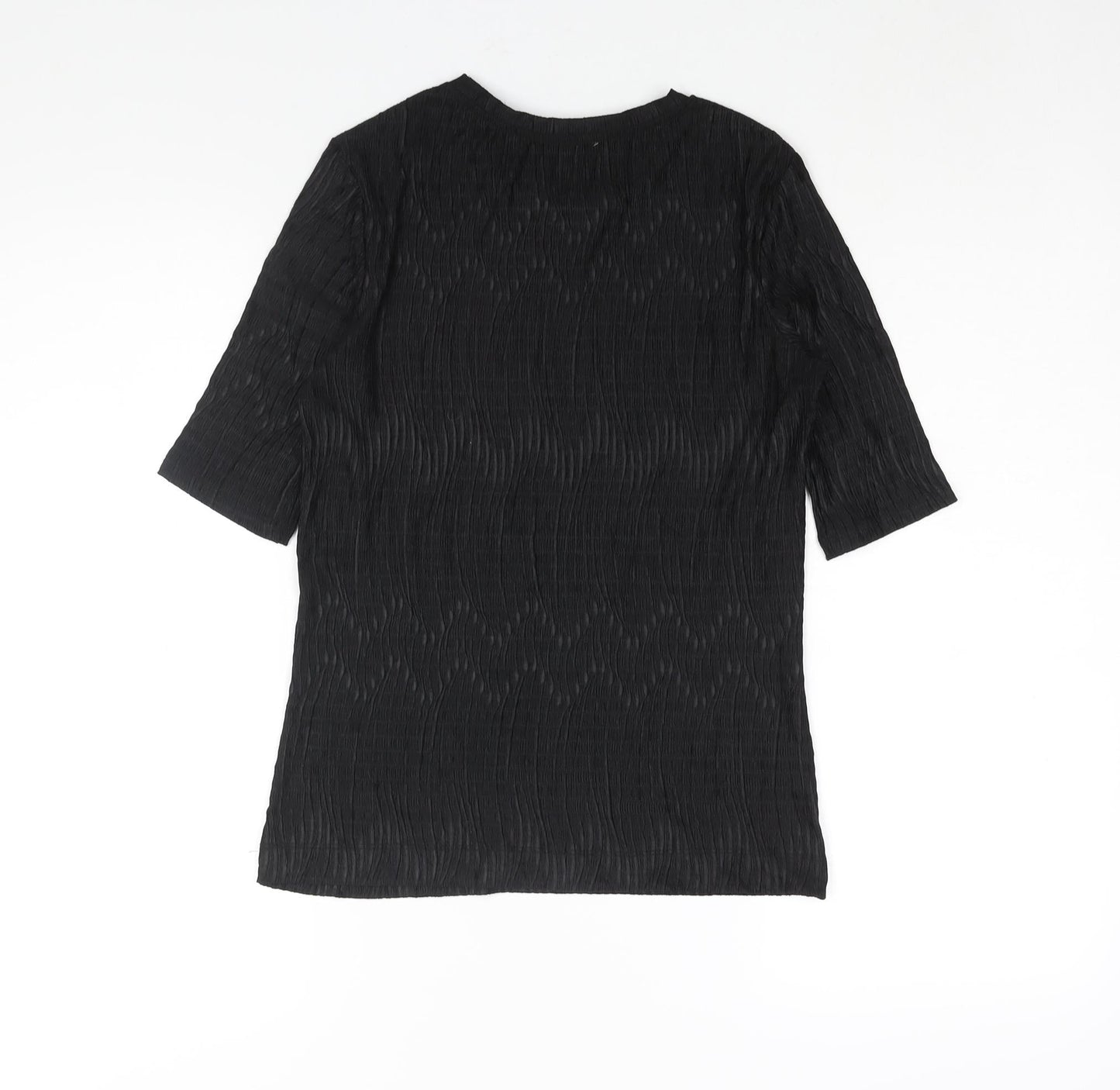 Womens UK Size M Zara Black Basic Blouse