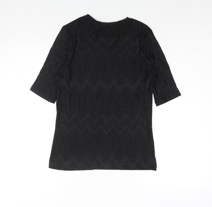 Womens UK Size M Zara Black Basic Blouse