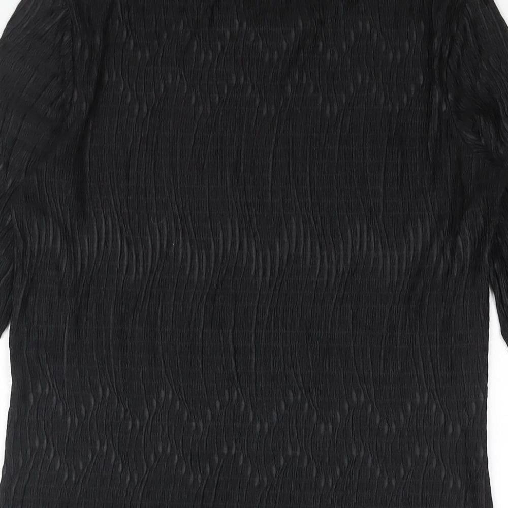 Womens UK Size M Zara Black Basic Blouse