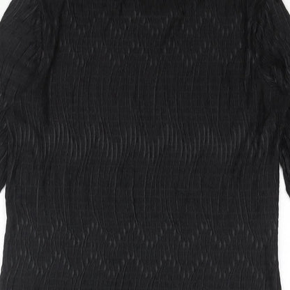 Womens UK Size M Zara Black Basic Blouse