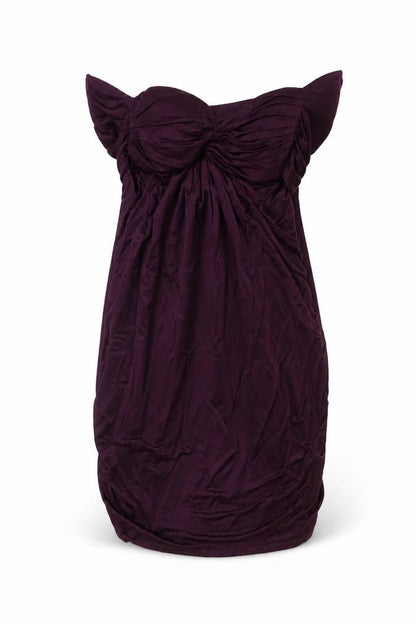 Warehouse Womens Purple Viscose Mini Size 12 Sweetheart Pullover - Tie Detail