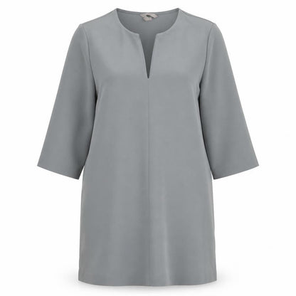 H&M Womens Green Polyester Shift Size L V-Neck Pullover - Pockets