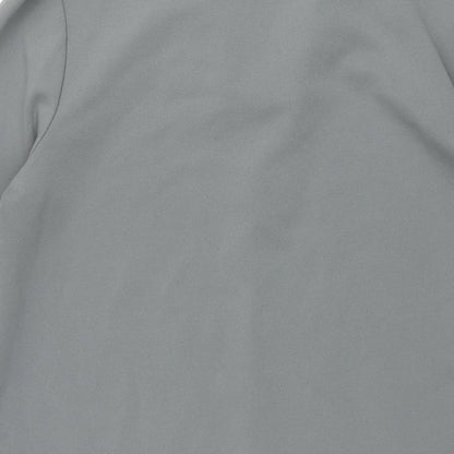 H&M Womens Green Polyester Shift Size L V-Neck Pullover - Pockets