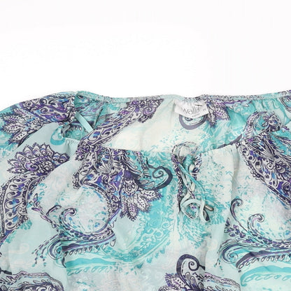 Womens UK Size M Wallis Blue Basic Blouse