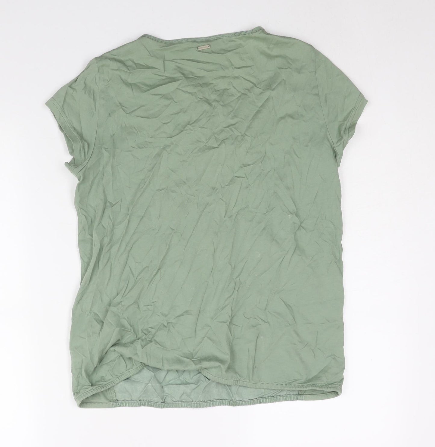 Womens UK Size 10 Sandwich Green Basic Blouse