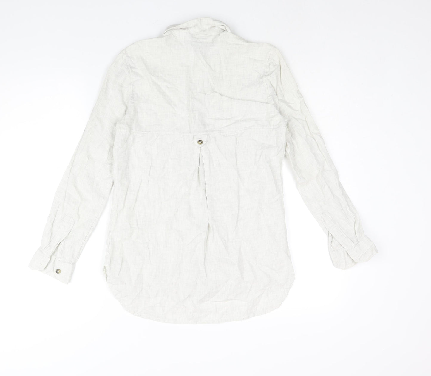 Womens UK Size 8 Warehouse Green Basic Button-Up