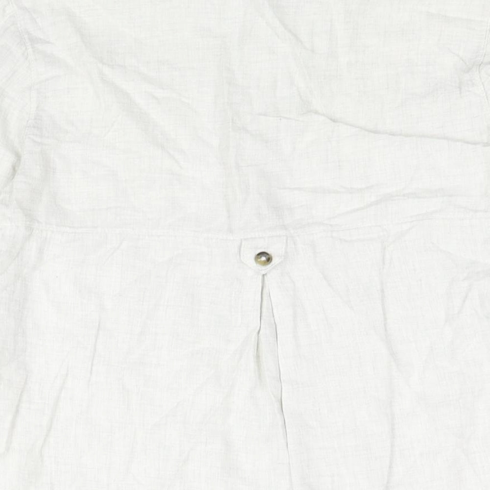 Womens UK Size 8 Warehouse Green Basic Button-Up