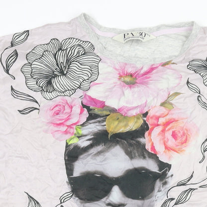 Breakfast at Tiffany's Womens Multicoloured Silk Tunic Blouse Size XS Round Neck - Audrey Hepburn Breakfast at Tiffany's Print