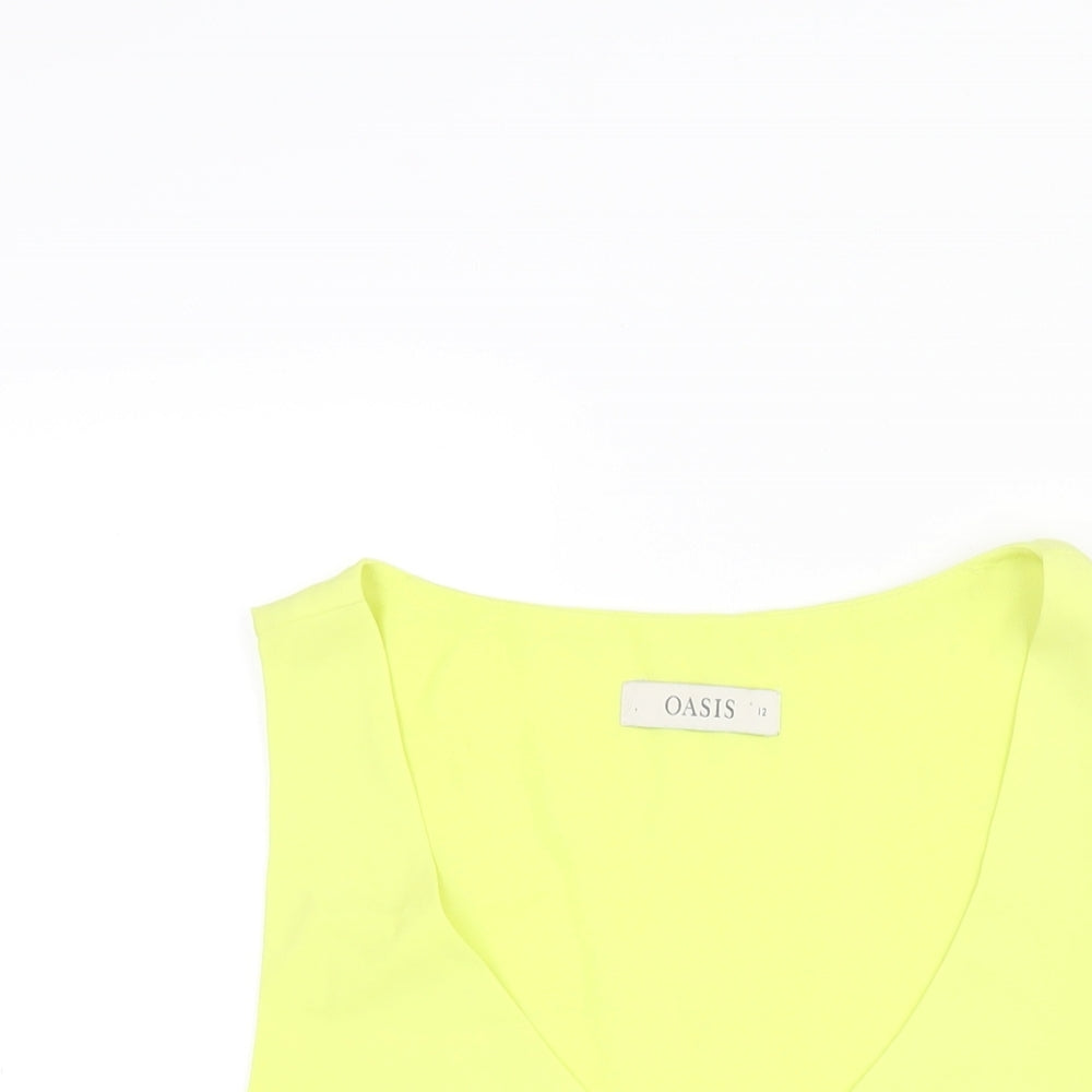 Womens UK Size 12 Oasis Yellow Camisole Blouse