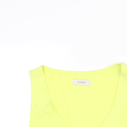 Womens UK Size 12 Oasis Yellow Camisole Blouse