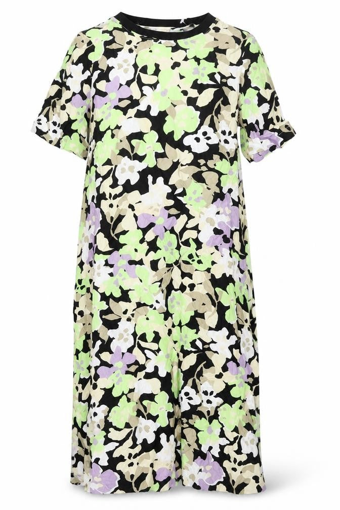 Autograph Womens Multicoloured Geometric Cupro Shift Size 10 Roll Neck Zip