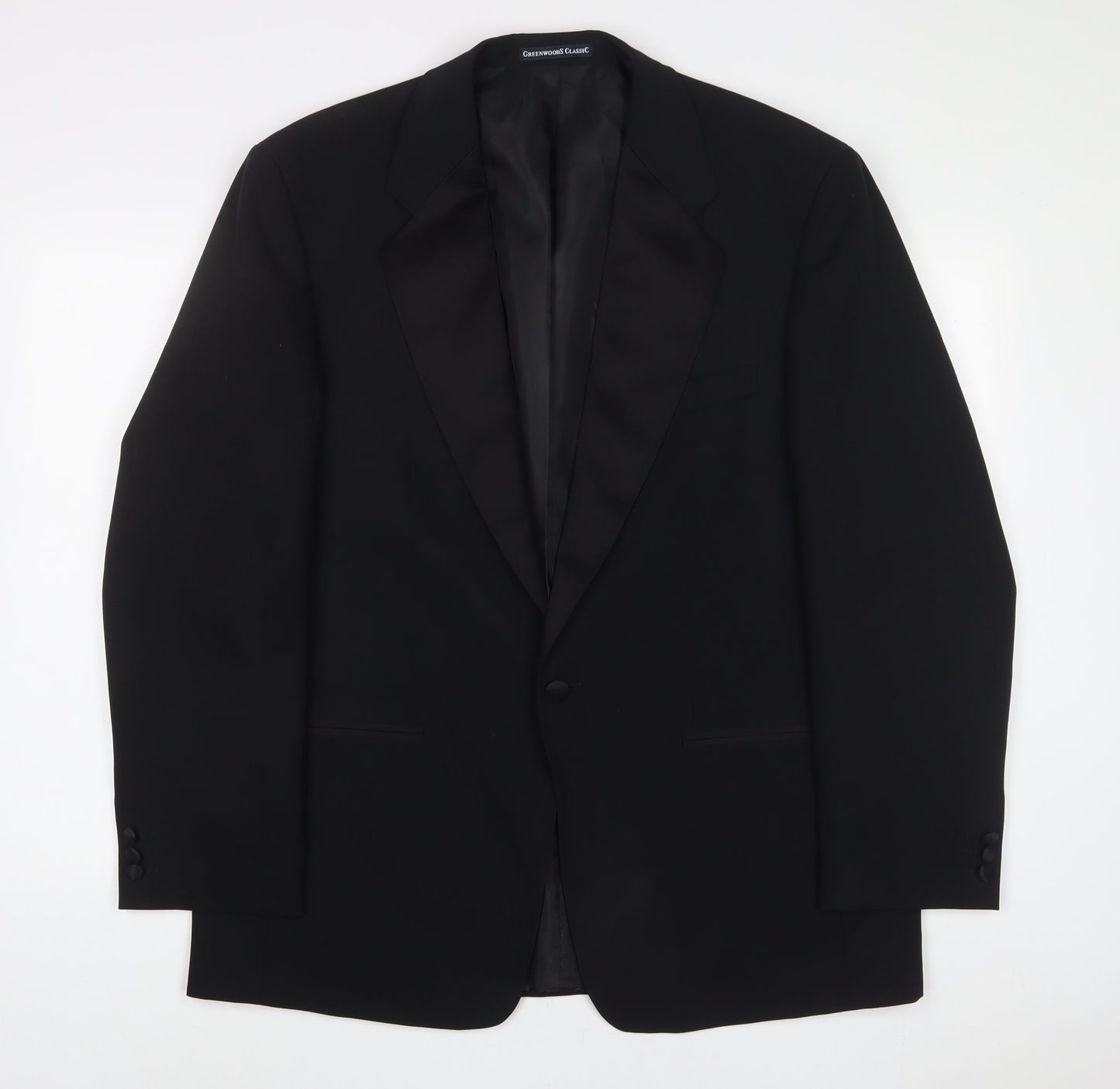 Mens UK Size 42 Greenwoods Regular Black Suit Jacket
