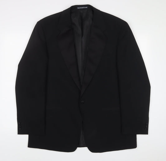 Mens UK Size 42 Greenwoods Regular Black Suit Jacket