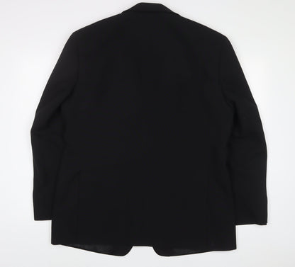 Mens UK Size 42 Greenwoods Regular Black Suit Jacket